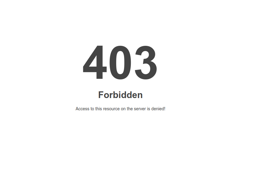 403 Forbidden Hatası